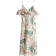 H&M Flounced Cold Shoulder Dress - Cream/Floral