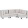 Beliani Fevik Light Beige Sofa 228cm 4Stk. 4-Sitzer