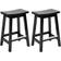 PayLessHere Saddle Black Seating Stool 24" 2pcs