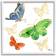 Stupell Industries Butterflies Glam Outline White Framed Art 24x24"