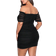 Shein BAE Plus Off Shoulder Ruched Frill Trim Bodycon Dress