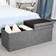 Casaria Foldable Dark Grey Linen Storage Bench 80x40cm