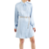 Michael Kors Pinstriped Satin Belted Shirtdress - Blueberry