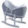 Kinder Valley Waffle Wicker Pod Moses Basket with Rocking Stand 18.1x33.1"