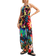 Desigual Jungle Design Halter Neck Jumpsuit - Multicolour