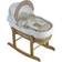 Kinder Valley Tiny Ted Cream Palm Moses Basket with Rocking Stand 18.1x33.1"