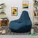 Bean Bag Bazaar Designer Recliner Gaming Blue/Green Pouf