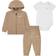 Nike Baby Bodysuit Set 3pcs - Hemp (56L940-X0L)