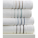 HOTEL COLLECTION Ultimate Micro Borderline Bath Towel White, Gray (142.2x76.2cm)