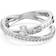 Swarovski Hyperbola ring, Mixed cuts, White, Rhodium plated