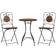 vidaXL terracotta Mosaic Bistro Set, 1 Table incl. 2 Chairs