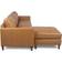 Joss & Main Upholstered Chaise L-Sectional Brown Split Leather Sofa 99" 2 3 Seater