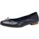 Tamaris Leather Ballerina - Navy