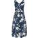 Yours Floral Pleat Occasion Dress Plus Size - Navy