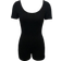 Shein Lune Women's Short Sleeve Square Neck Unitard Jumpsuit