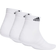 adidas Cushioned Sportswear Ankle Socks 3-Pairs - White/Black