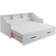 Relita Functional Extendable Bed with 2 Drawers & Shelf 37.4x81.1"