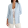 Stradivarius Open Linen Blend Blazer - Sky Blue