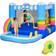 OutSunny Rainbow Bouncy Castle & Pool House Inflatable Trampoline