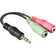 DeLock 3.5 mm - 2x3.5 mm M-F 0.1m