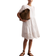 ME+EM Cheesecloth Broderie Short Swing Dress + Belt - White