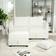 Ebern Designs Mansor Modern White Down Sofa 61.2" 2pcs 2 Seater