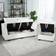 Ebern Designs Mansor Modern White Down Sofa 61.2" 2pcs 2 Seater
