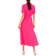 CeCe Women's Short Sleeve Belted Midi Shirtdress - Bright Rose