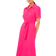 CeCe Women's Short Sleeve Belted Midi Shirtdress - Bright Rose