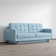 Meble Furniture Vegas Queen Blue Sofa 90" 3 Seater