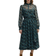 HUGO BOSS Dusica Midi Dress - Black/Light Blue/Olive