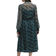 HUGO BOSS Dusica Midi Dress - Black/Light Blue/Olive