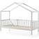 Vipack Lit Cabane Gigogne 90x200 cm Pin Massif Blanc