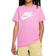 Nike Big Kid's Sportswear Cotton T-shirt - Playful Pink/White