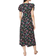 Dorothy Perkins Floral Print Ruffle Sleeve Empire Midi Dress - Black