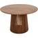 Buttercup Farm Slatted Round Brown Gloss/Warm Walnut Dining Table 120cm