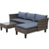 OutSunny 860-090 Outdoor Lounge Set, 1 Table incl. 2 Sofas