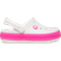 Crocs Kid's Chevron Lights Clog - White/Pink Crush