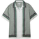 Reiss Blair Geometric Print Cuban Collar Shirt - White/Green