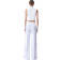 Alice + Olivia Dylan High Waist Wide Leg Pant - White