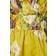 Coast Printed Blouson Sleeve Organza Midi Dress - Yellow