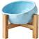 Gagyive Diamond Ceramics Pet Bowls Dog Bowl with Wooden Frame Set