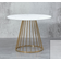 Mmilo Zoe Marble Gold Dining Table 100cm