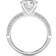 Charles & Colvard Round Engagement Ring - White Gold/Transparent