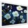 Design Art Moonlight Flower Field Dreams White Framed Art 40x30"