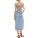 Mango Soleil Slit Denim Skirt - Light Blue