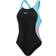 Speedo Women's Color Block Splice Muscleback Swimsuit - Black/Purple