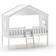 Vipack House Bed with Roll-Up Slatted Frame 47x84"