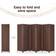 YODOLLA 6-Panel Brown Room Divider 102x72"