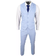 Truclothing Men's Summer Suit Waistcoat Trousers - Light Blue